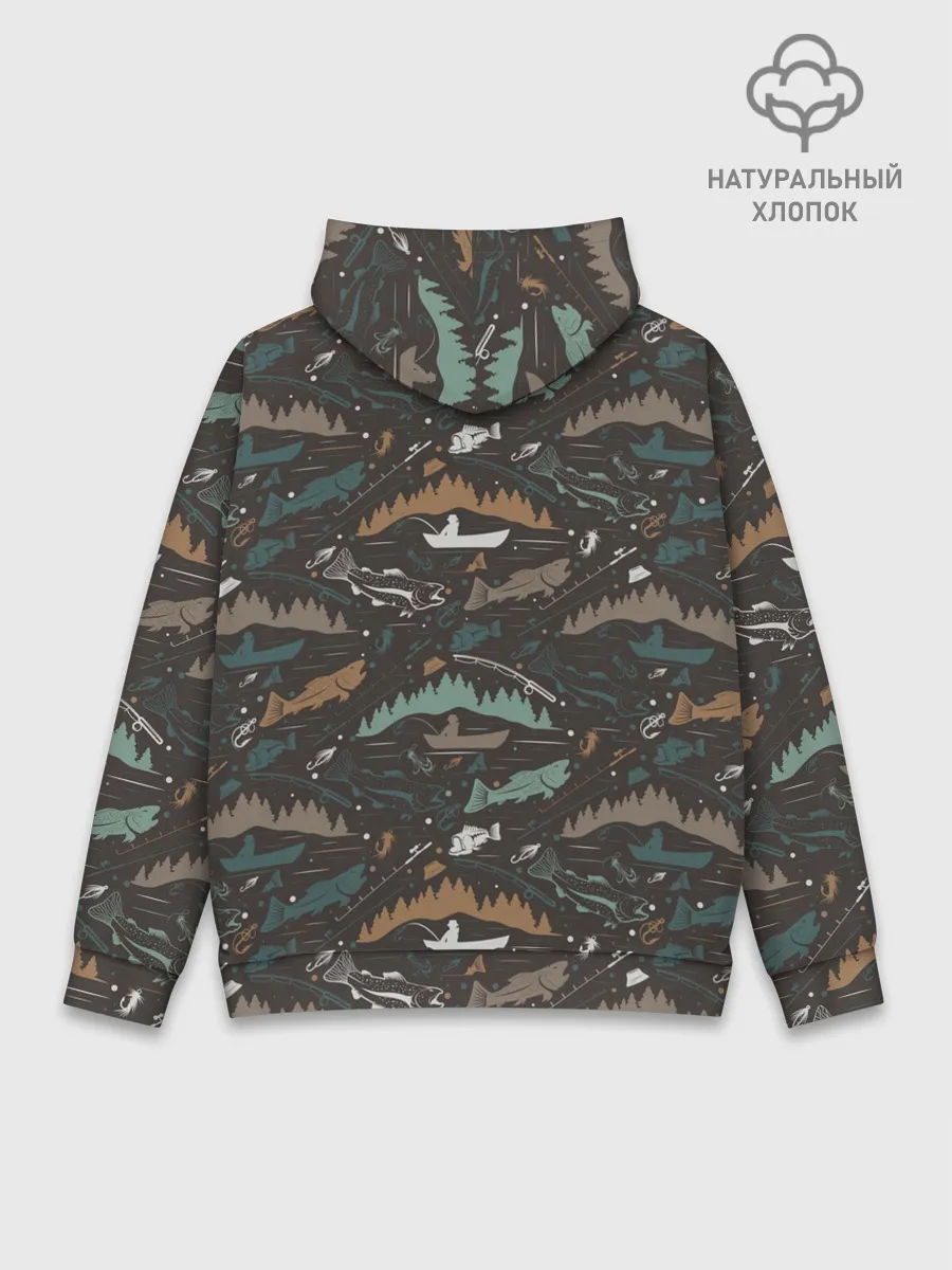 Худи мужской база хлопок / На Рыбалке