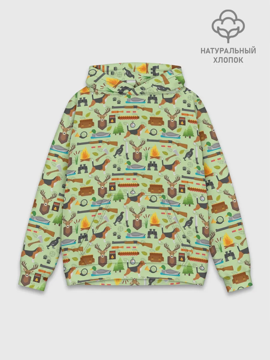 Худи мужской база хлопок / Охота