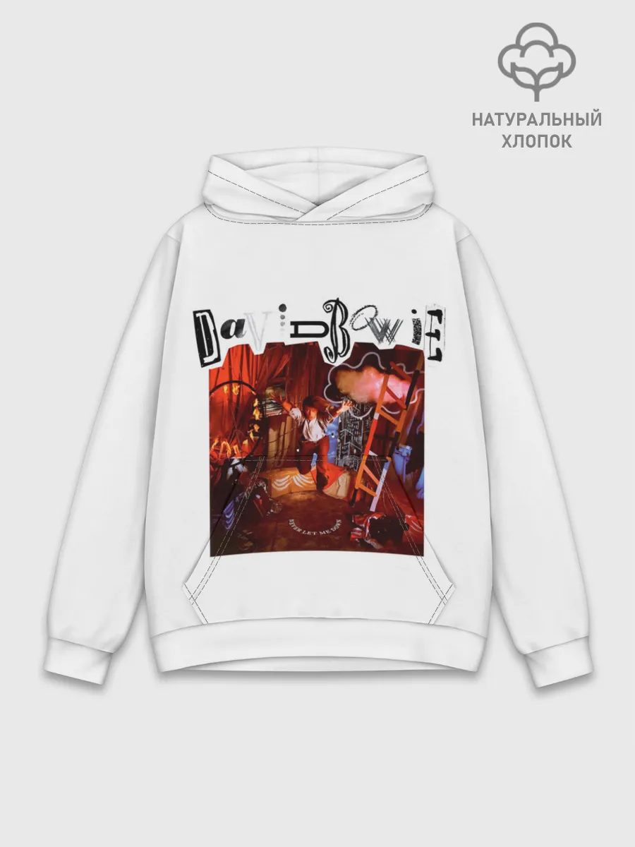 Худи мужской база хлопок / Never Let Me Down - David Bowie
