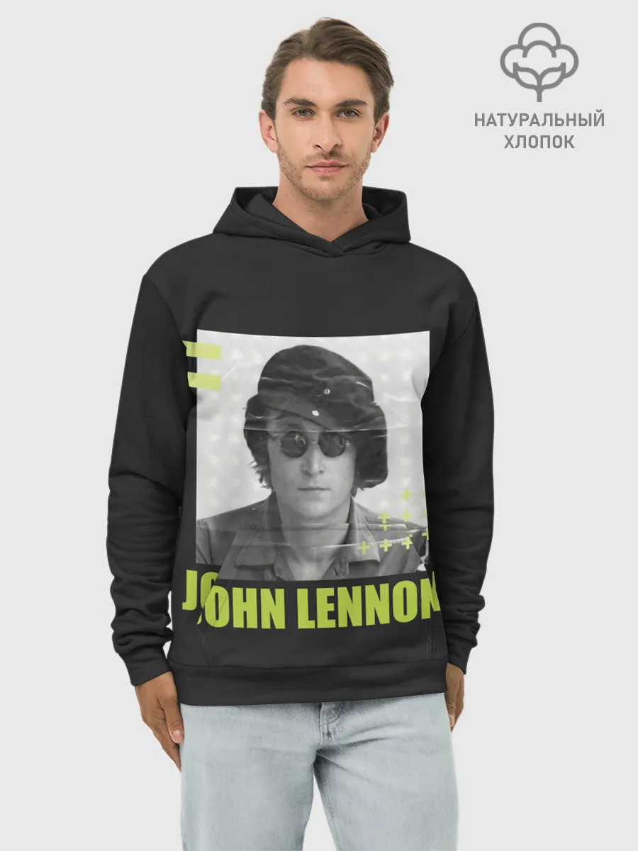 Худи мужской база хлопок / Стильный Ленон