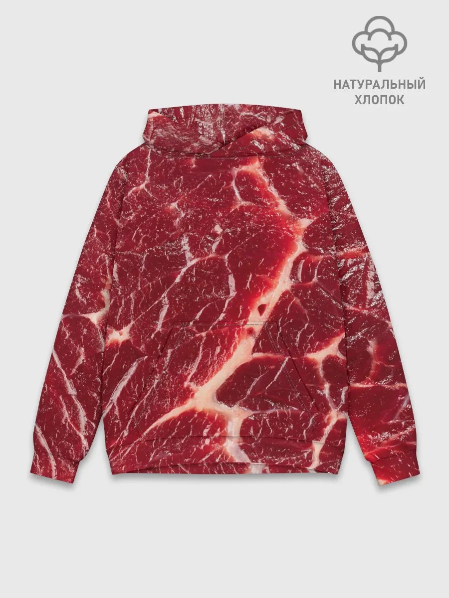 Худи мужской база хлопок / Мясо на Хэллоуин