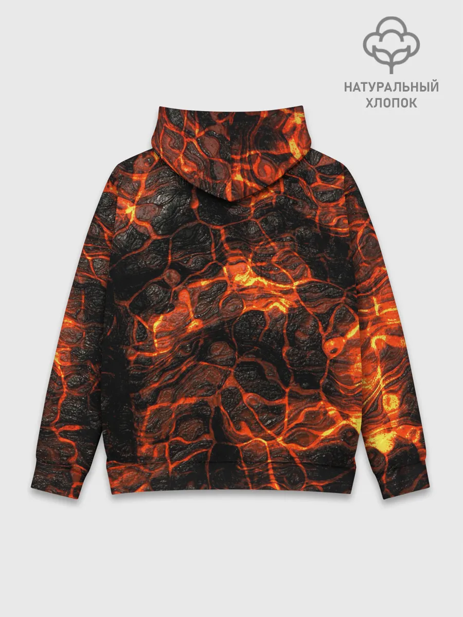 Худи мужской база хлопок / Горящая лава