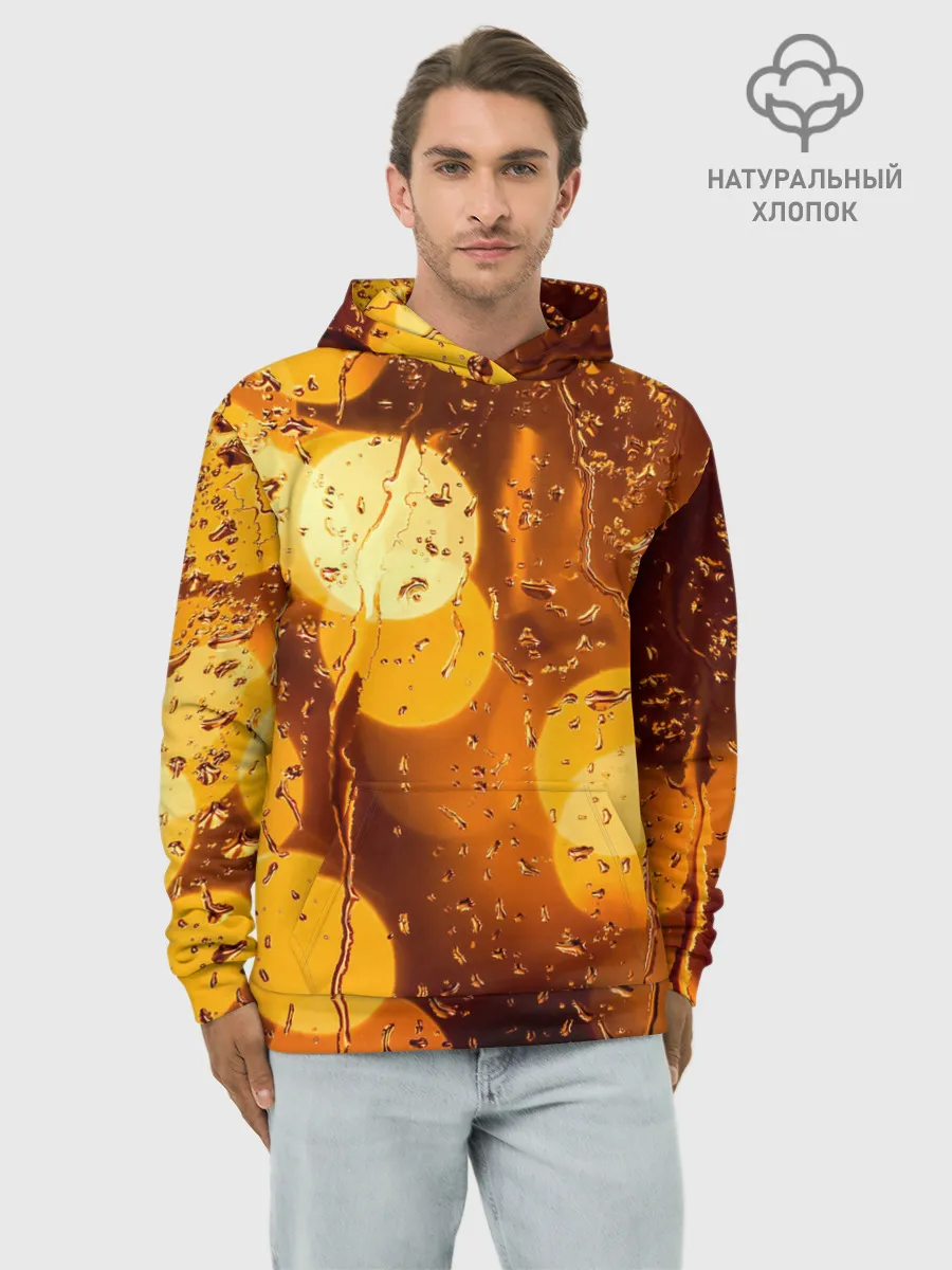 Худи мужской база хлопок / Дождик золотой