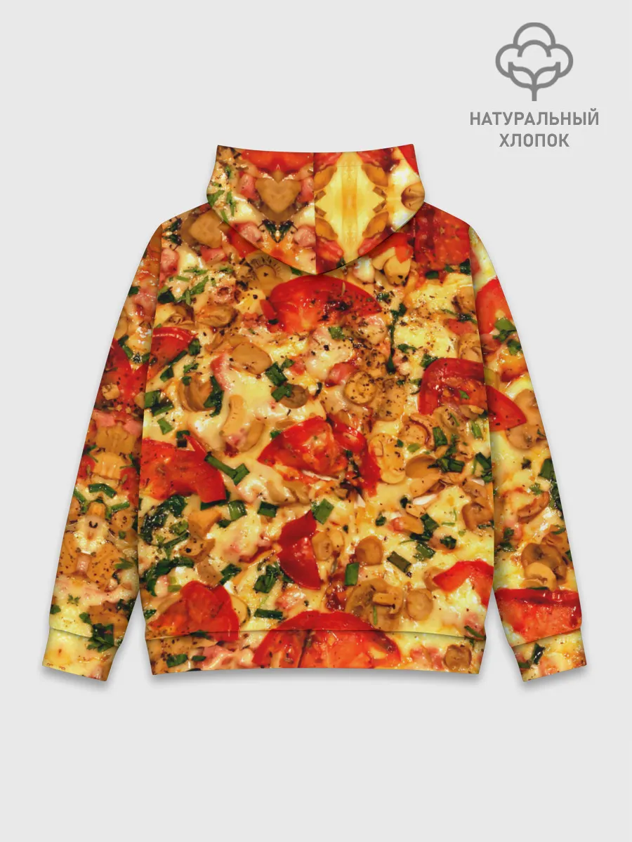 Худи мужской база хлопок / Пицца с грибами