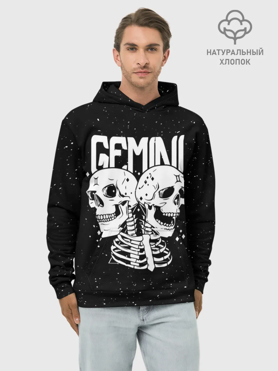 Худи мужской база хлопок / Dark Gemini