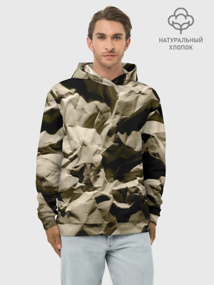 Худи мужской база хлопок / Мягкая мятая бумага
