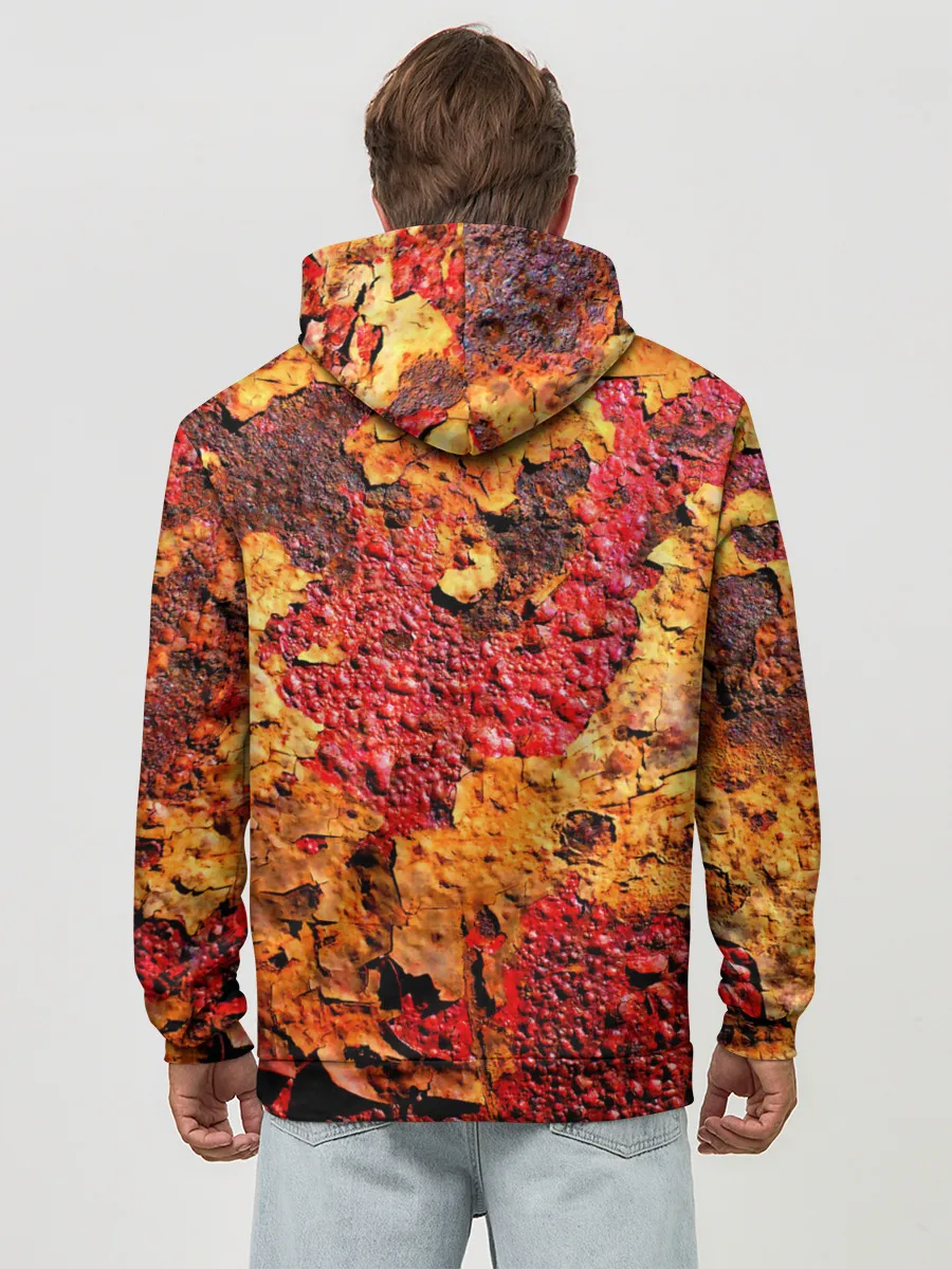 Худи мужской база хлопок / Живопись коррозии металла