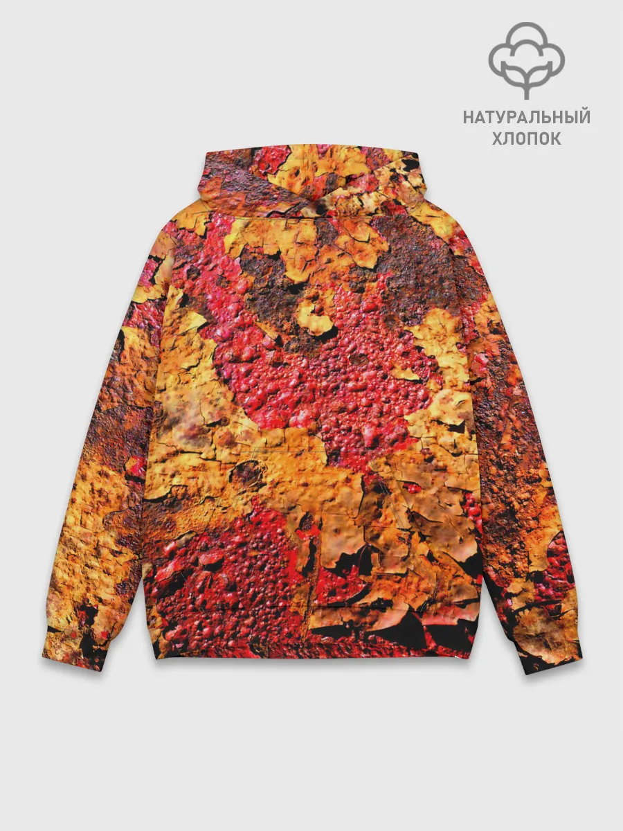 Худи мужской база хлопок / Живопись коррозии металла