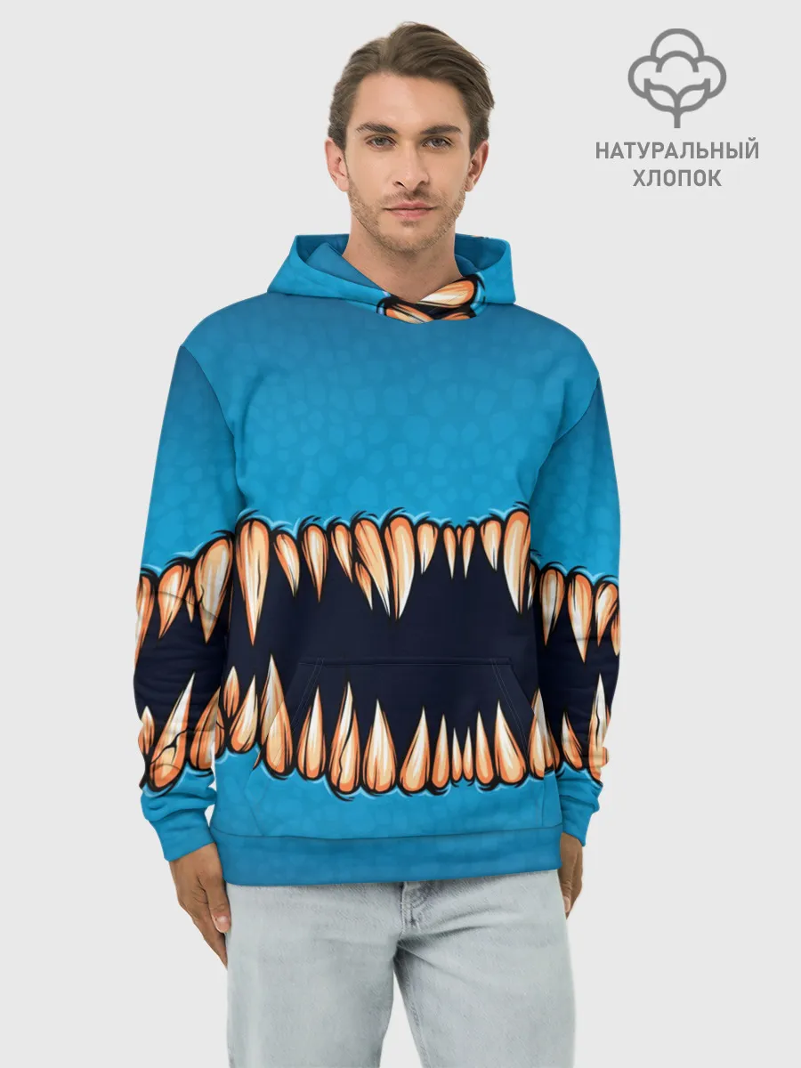 Худи мужской база хлопок / Зубастая коллекция