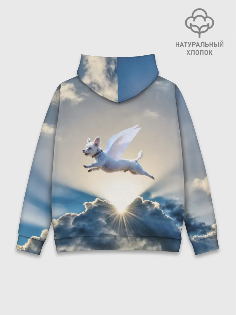 Худи мужской база хлопок / Ангельский пес