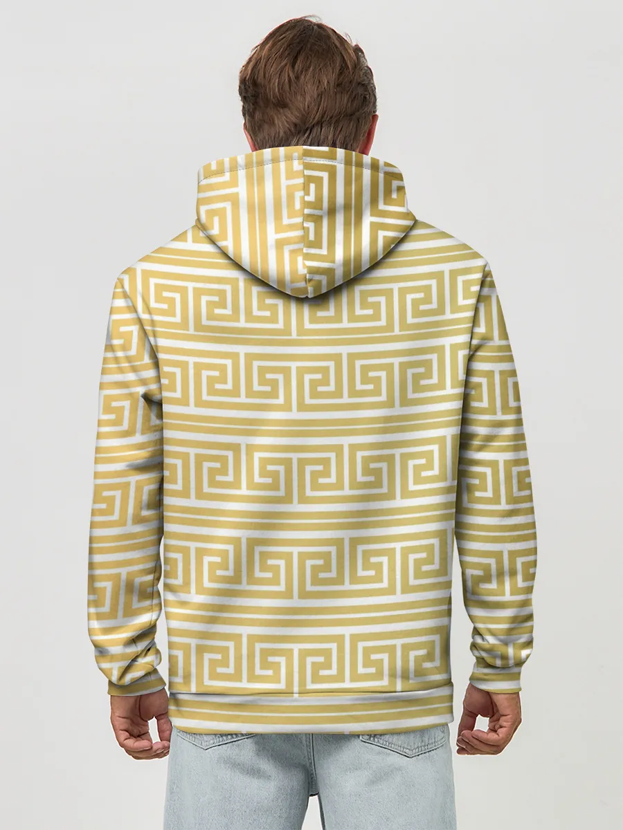 Худи мужской база хлопок / Орнамент древней Греции