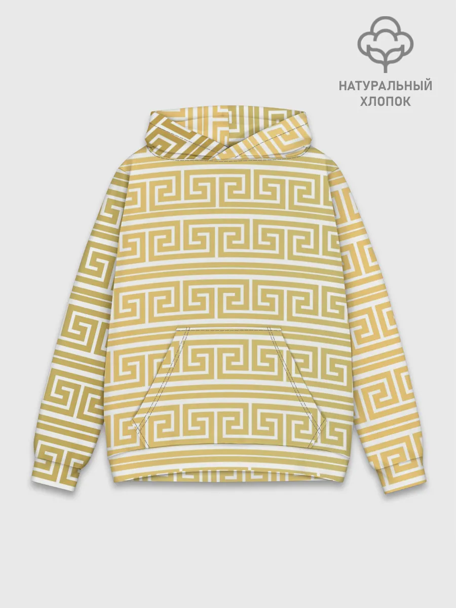 Худи мужской база хлопок / Орнамент древней Греции