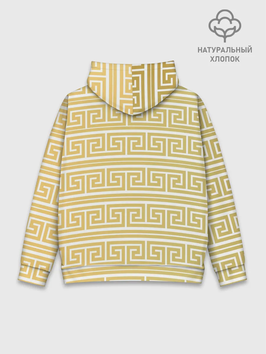 Худи мужской база хлопок / Орнамент древней Греции