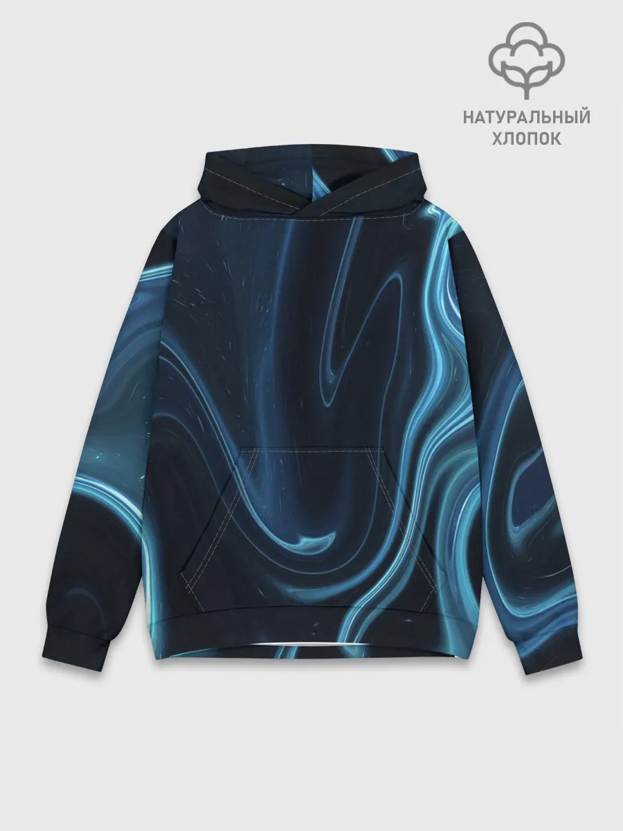 Худи мужской база хлопок / Космическая волна