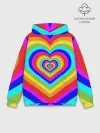 Худи мужской база хлопок / Цветные сердца | Colored hearts