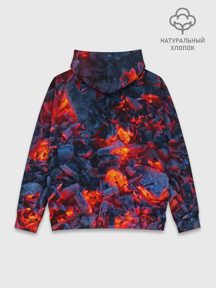 Худи мужской база хлопок / Магия углей