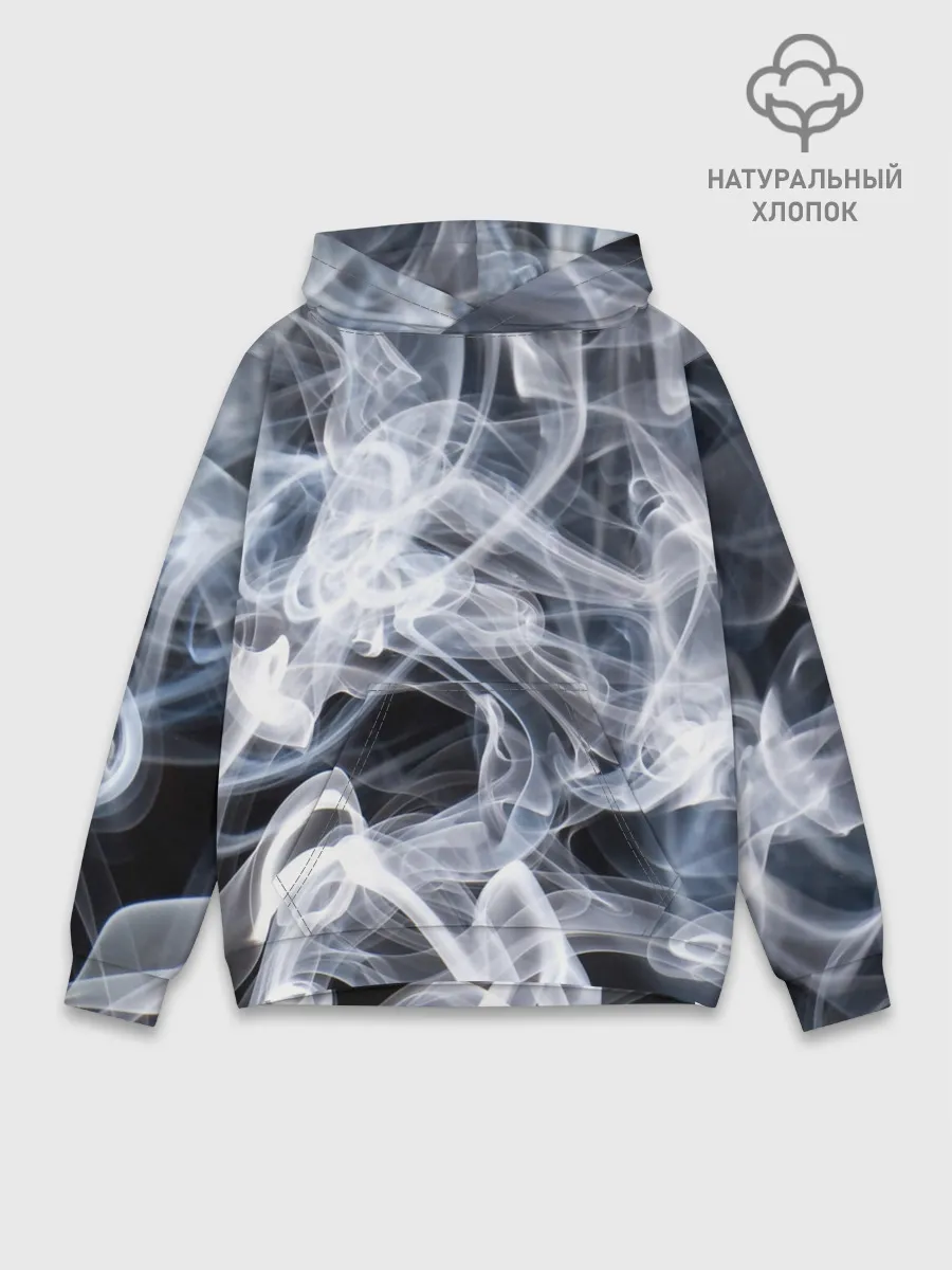 Худи мужской база хлопок / Графика дыма