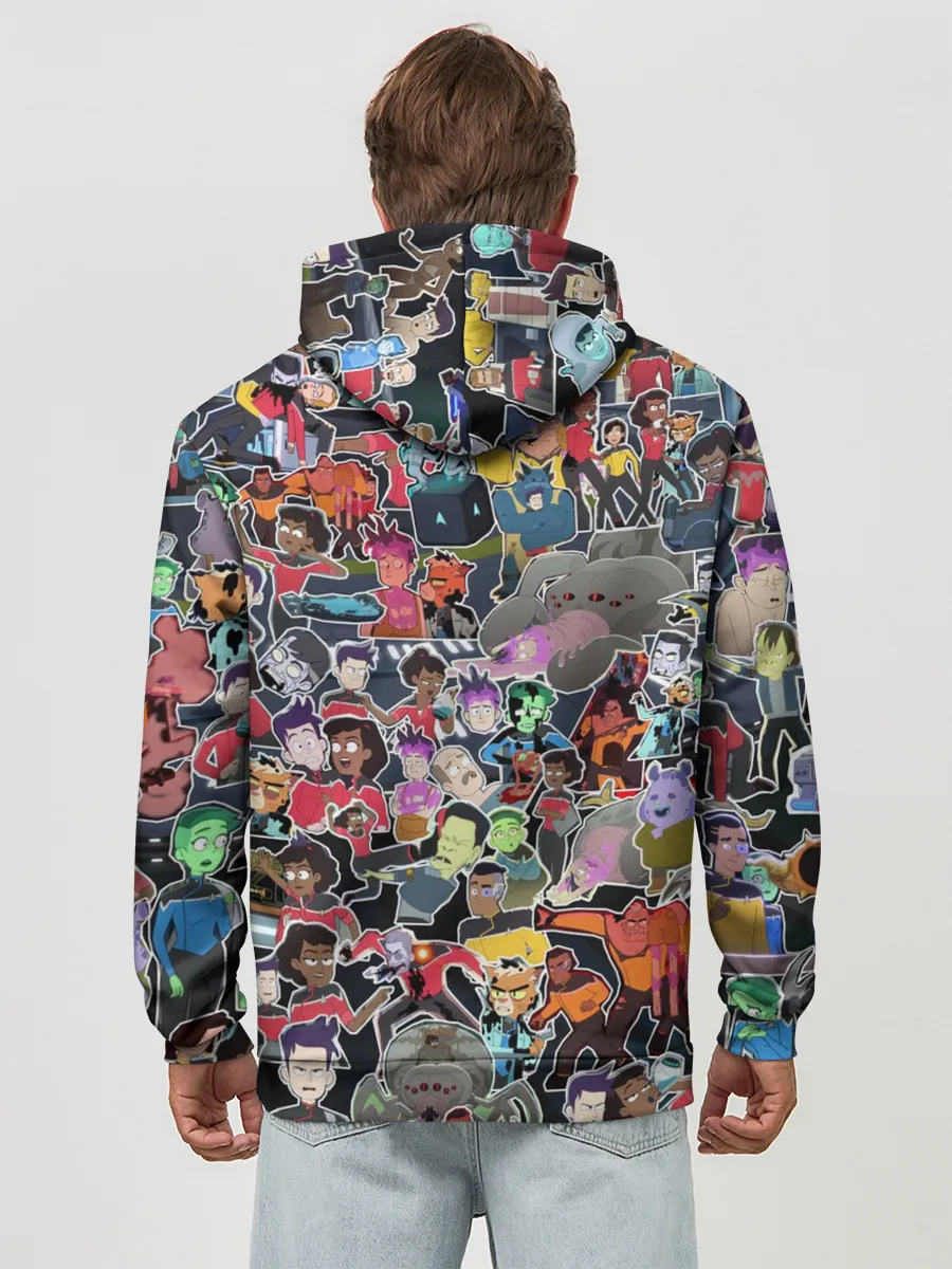 Худи мужской база хлопок / Нижние палубы стикерпак