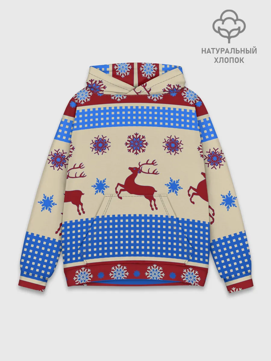 Худи мужской база хлопок / Новогодняя 2022