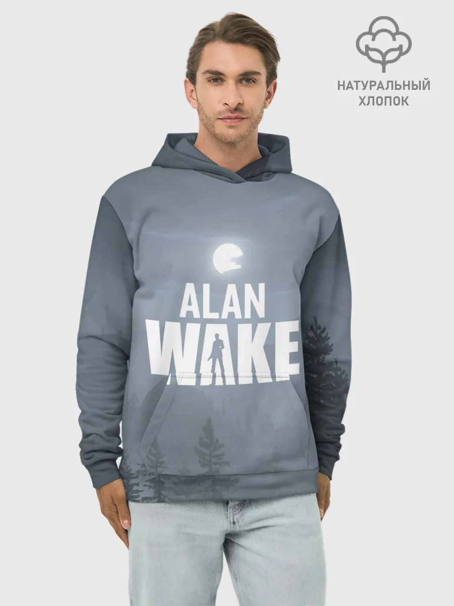 Худи мужской база хлопок / Алан Уэйк: Полнолуние