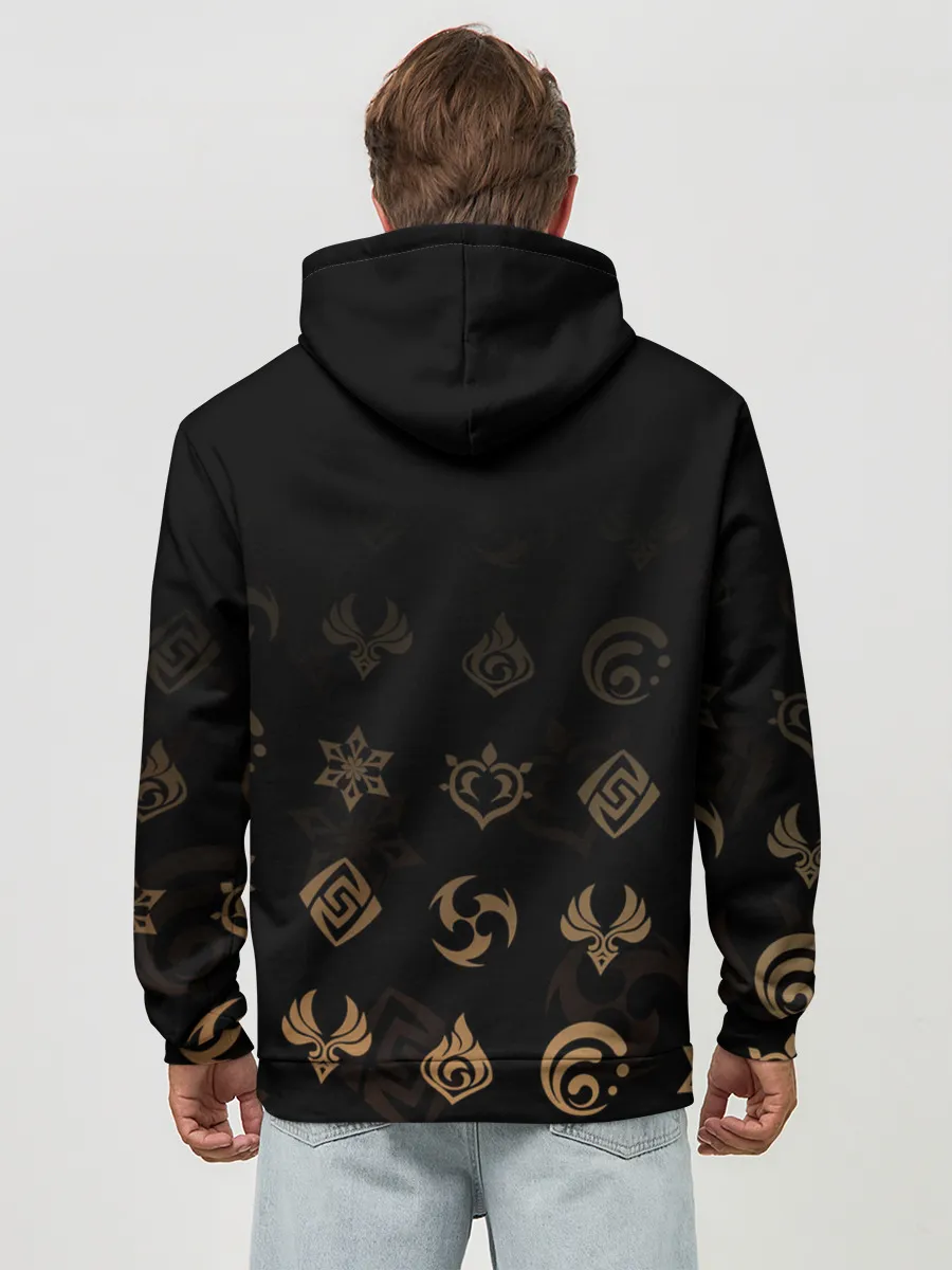 Худи мужской база хлопок / Паймон / Genshin Impact