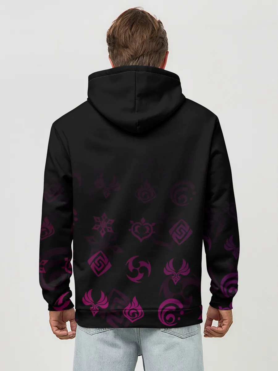 Худи мужской база хлопок / Розария / Genshin Impact