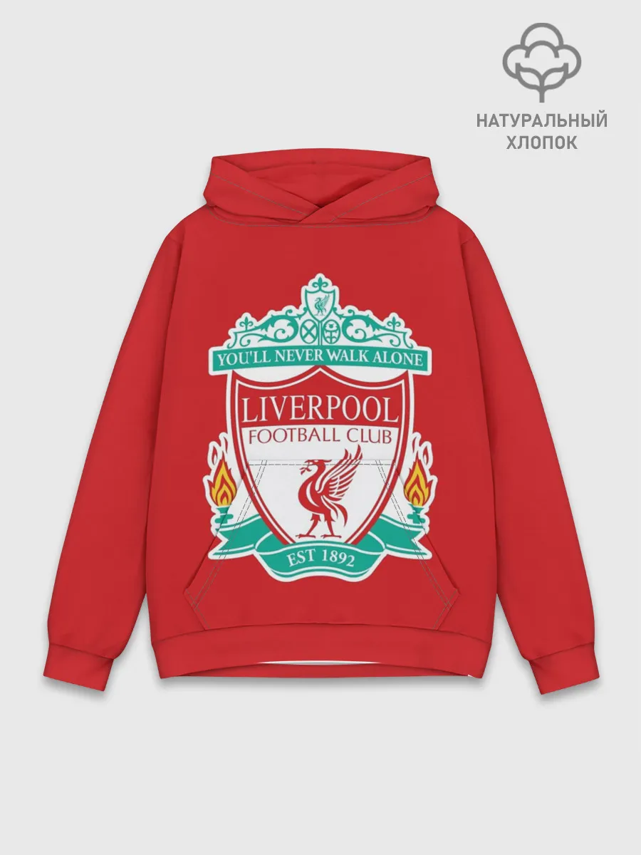 Худи мужской база хлопок / F.C. LIVERPOOL
