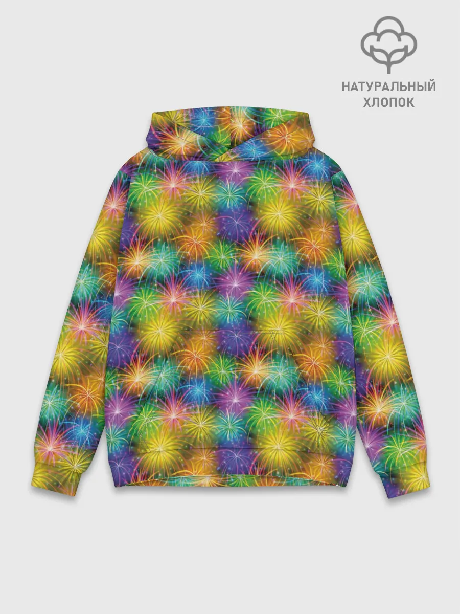 Худи мужской база хлопок / Праздничный Салют