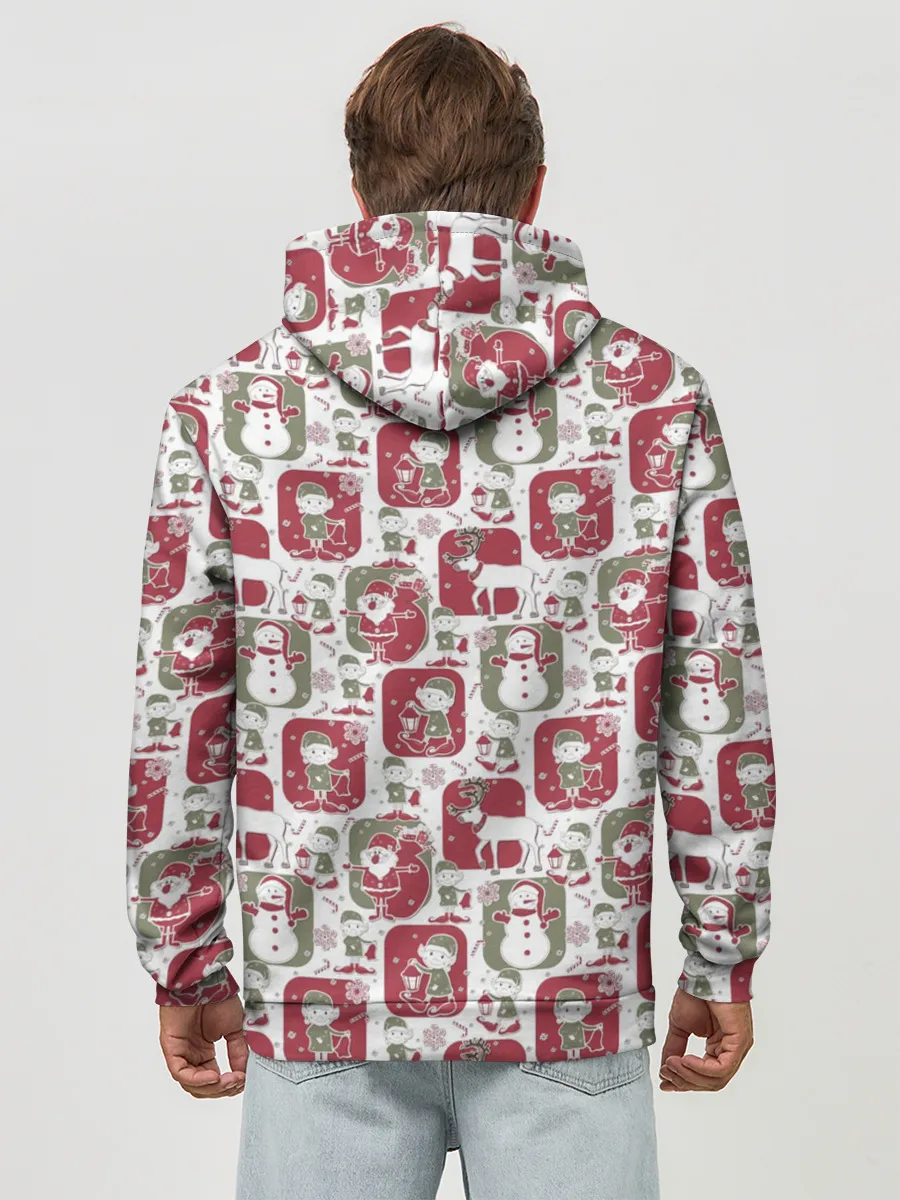 Худи мужской база хлопок / Санта везёт подарки