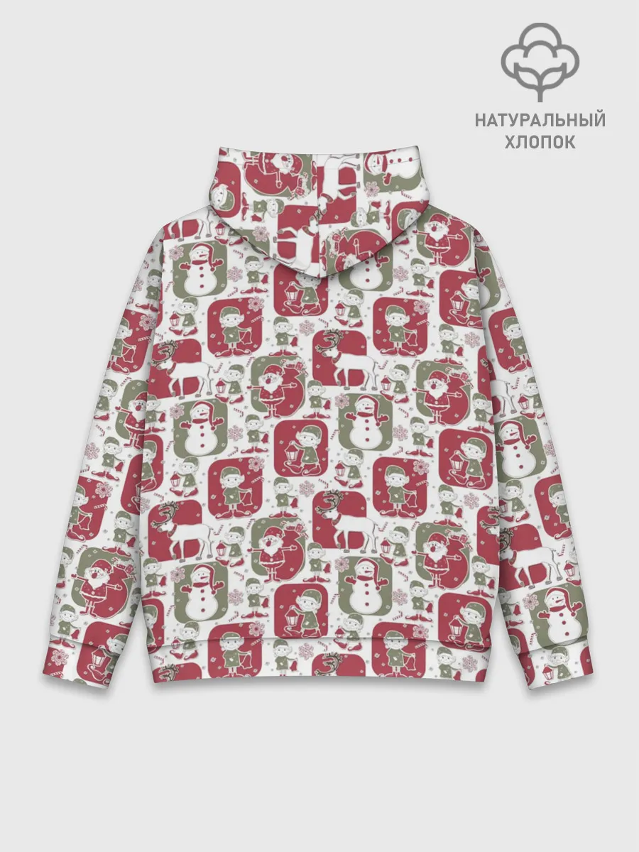 Худи мужской база хлопок / Санта везёт подарки