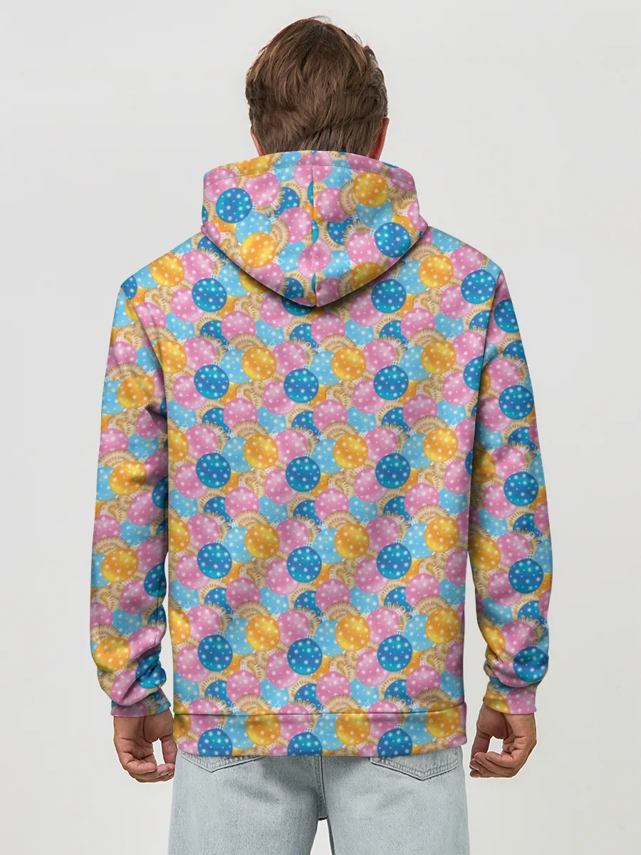 Худи мужской база хлопок / Новогодние Ёлочные Шары