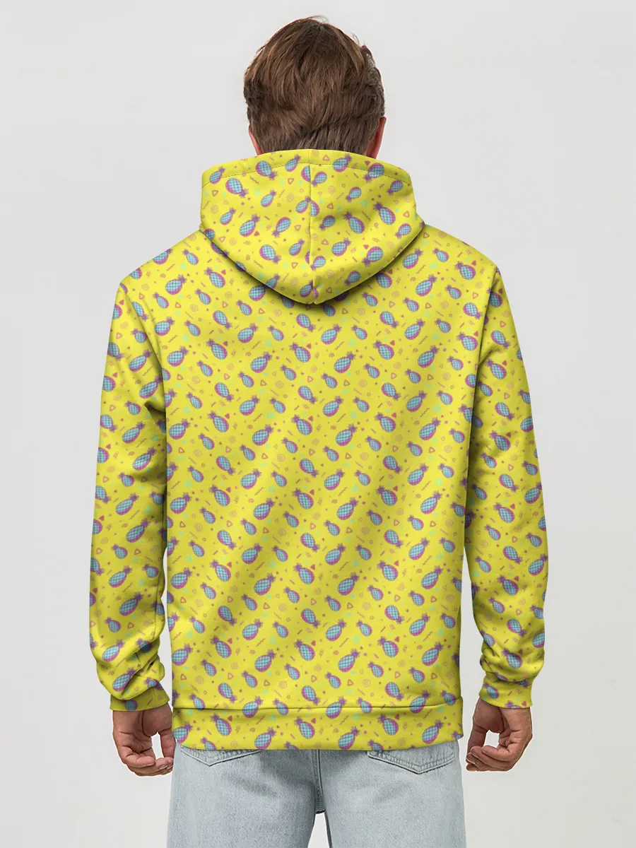 Худи мужской база хлопок / Pineapple Pattern