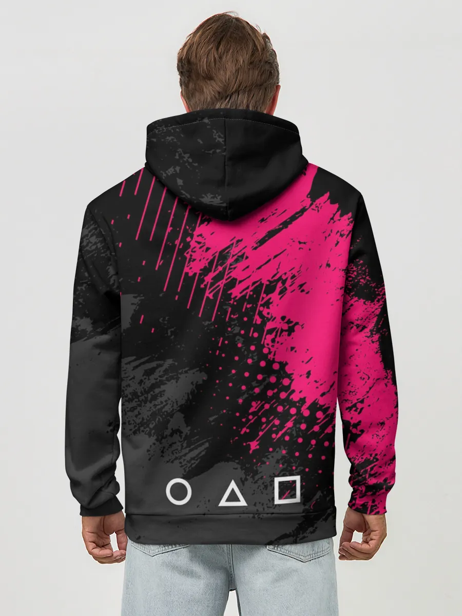 Худи мужской база хлопок / Игра в кальмара | Логотип из интро