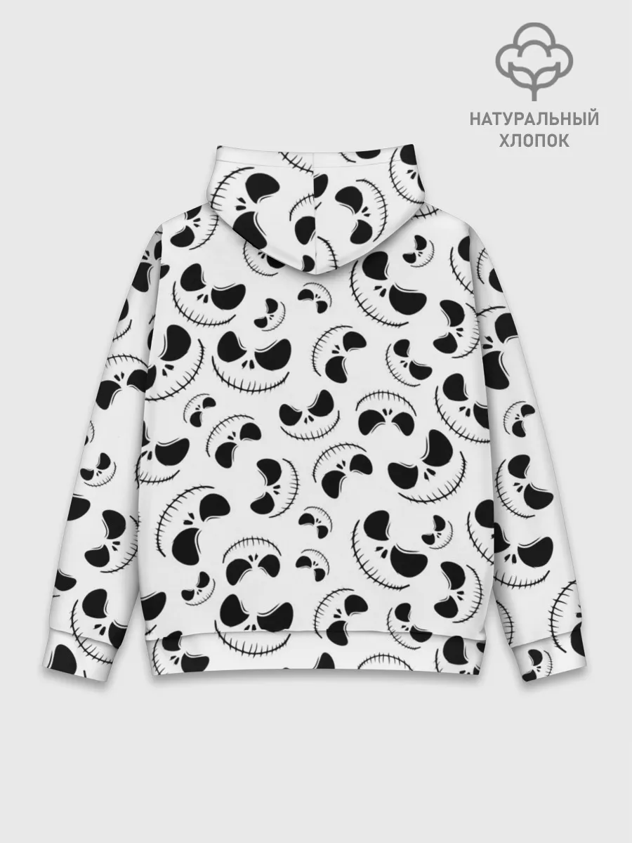 Худи мужской база хлопок / Джек Скеллингтон паттерн лицо