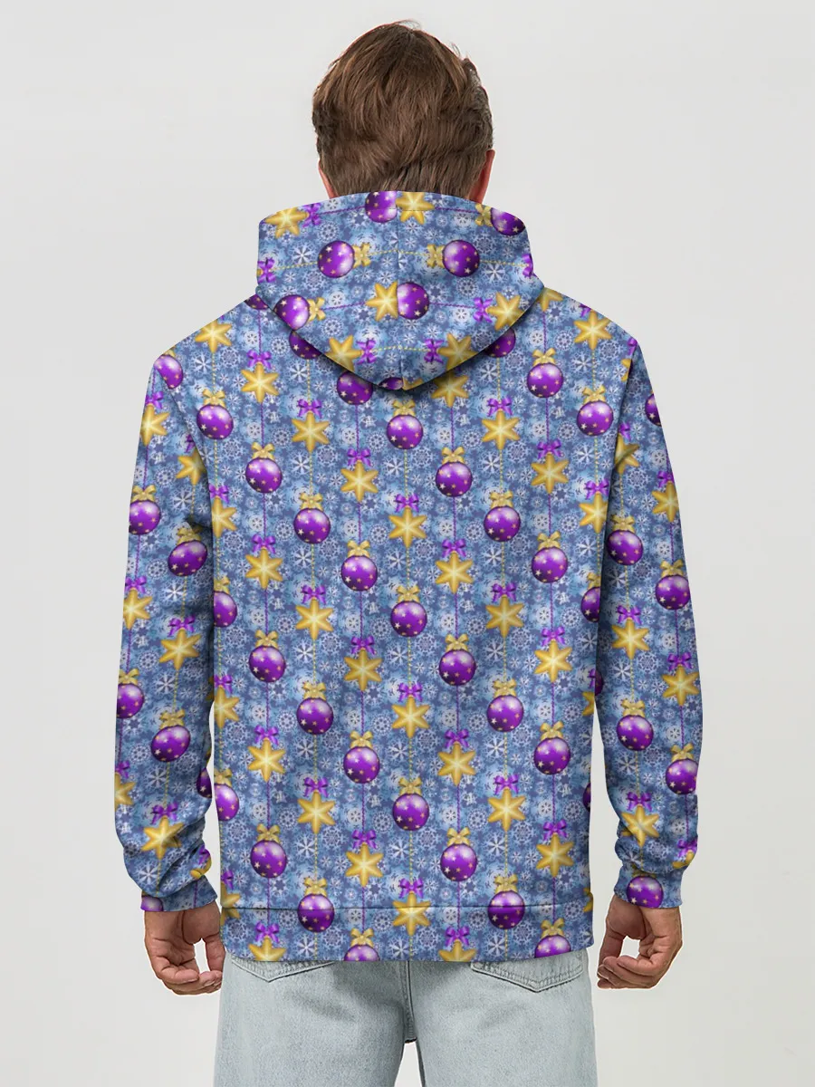 Худи мужской база хлопок / Новогодние Ёлочные Украшения