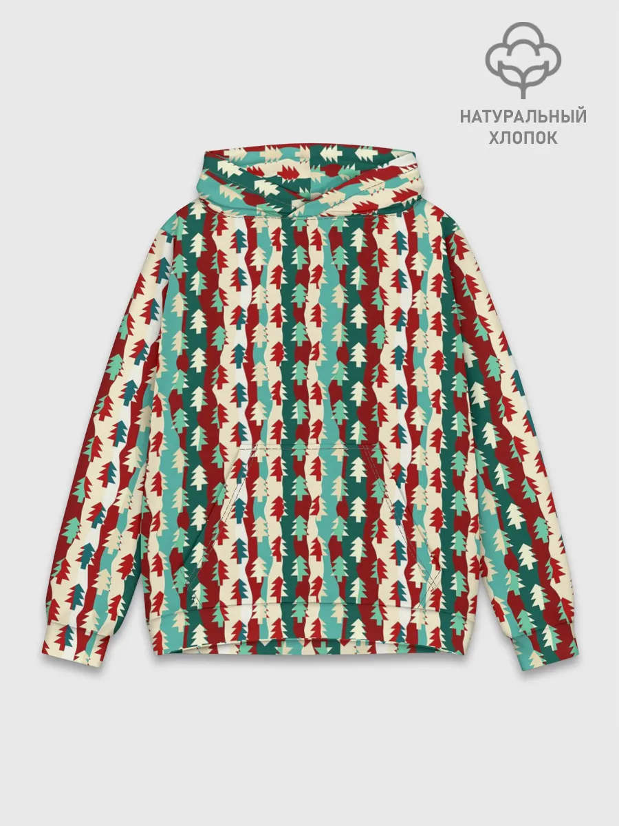 Худи мужской база хлопок / Маленькие Ёлочки
