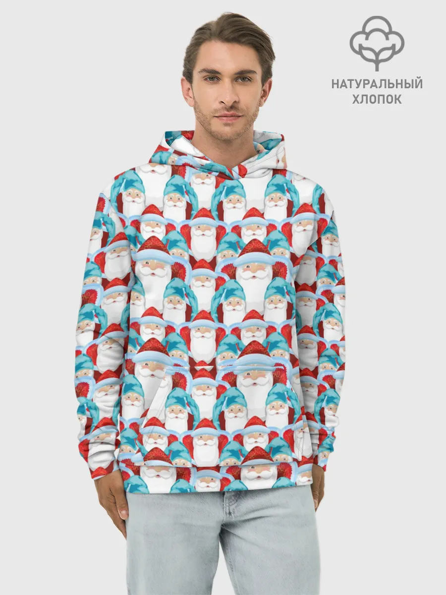 Худи мужской база хлопок / Дедушки Морозы