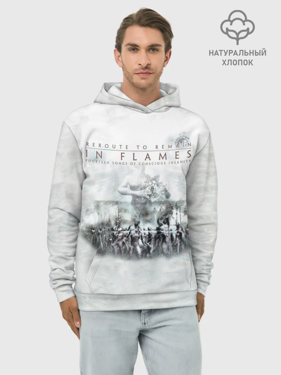 Худи мужской база хлопок / Reroute to Remain - In Flames