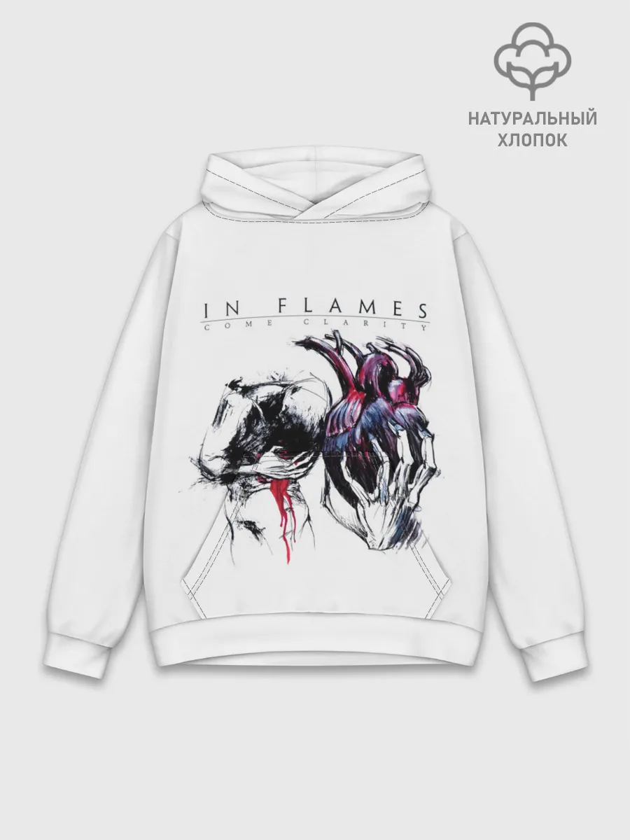 Худи мужской база хлопок / Come Clarity - In Flames