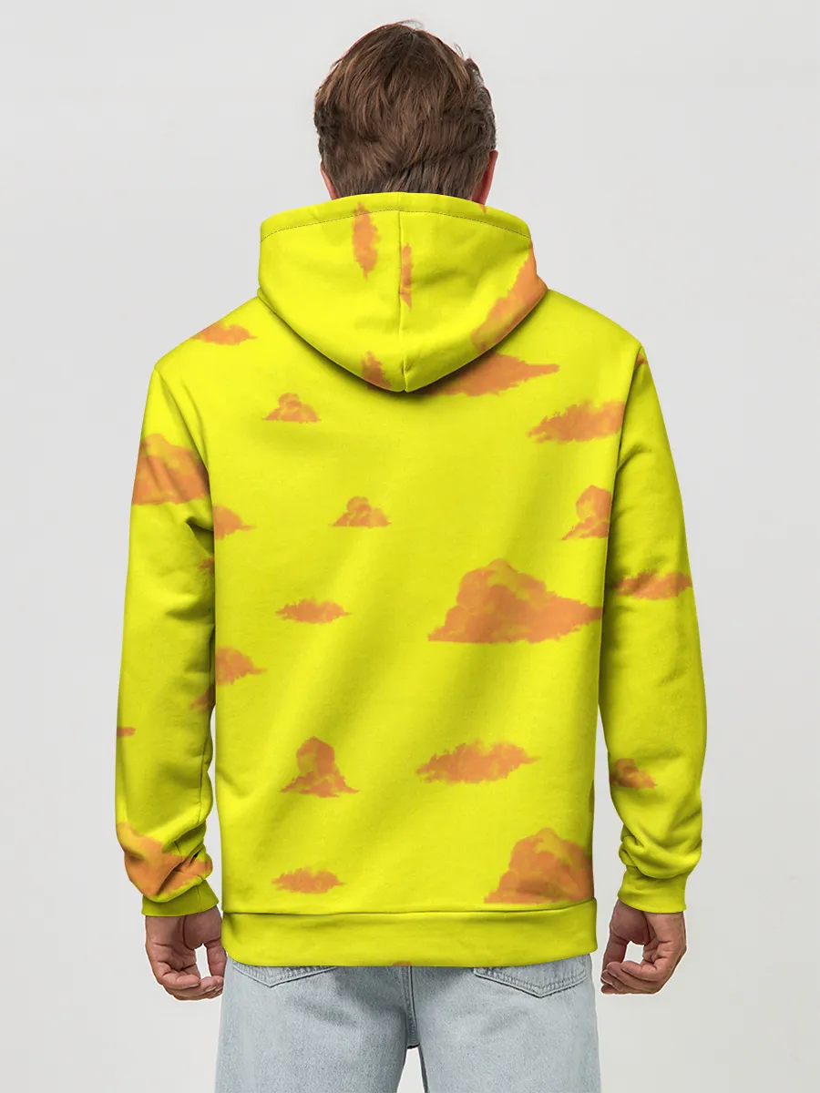 Худи мужской база хлопок / Рыжие облака