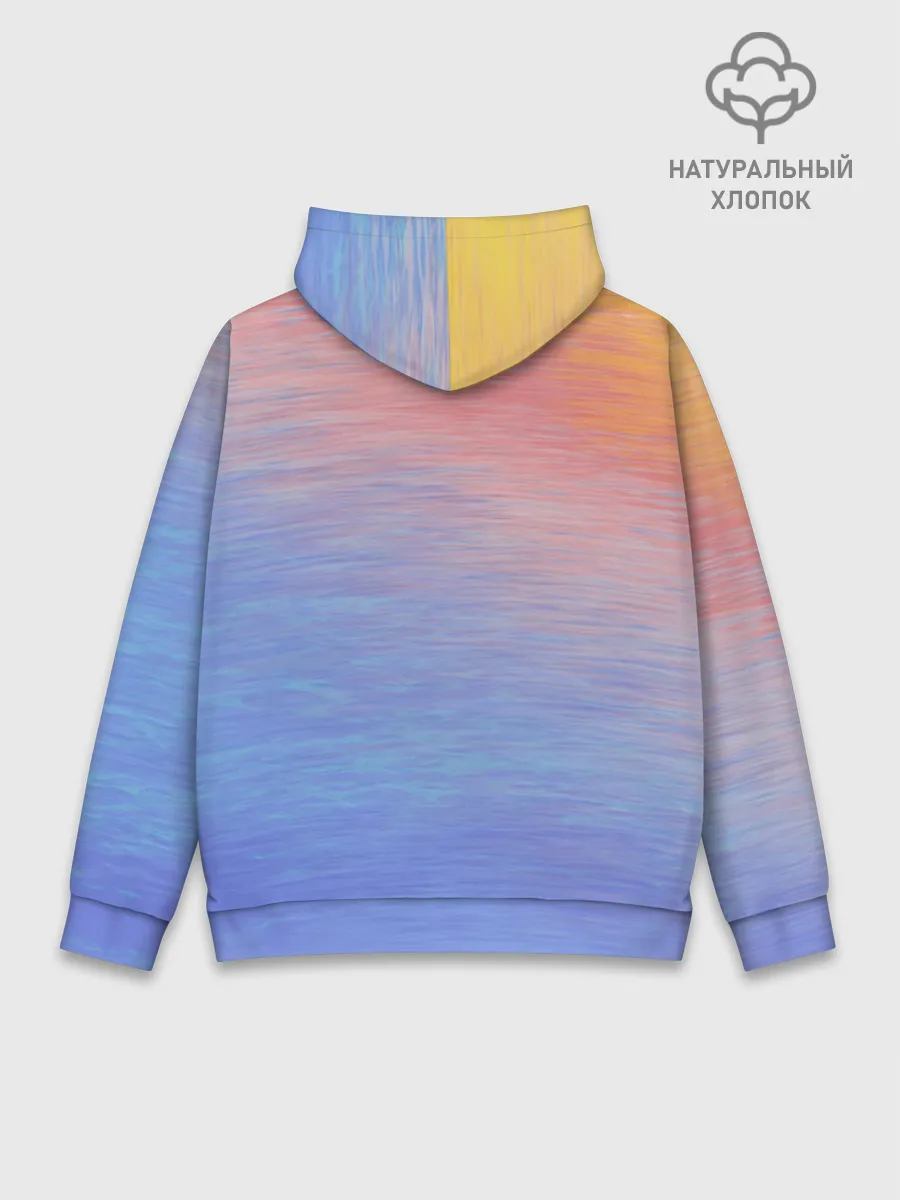 Худи мужской база хлопок / Закат в море