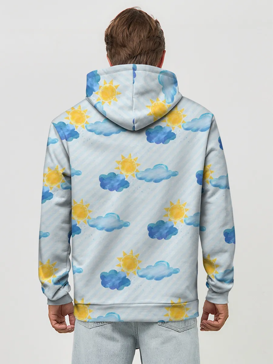 Худи мужской база хлопок / Осень - тучки