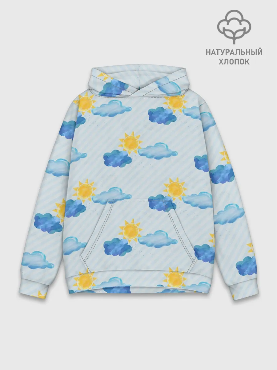 Худи мужской база хлопок / Осень - тучки