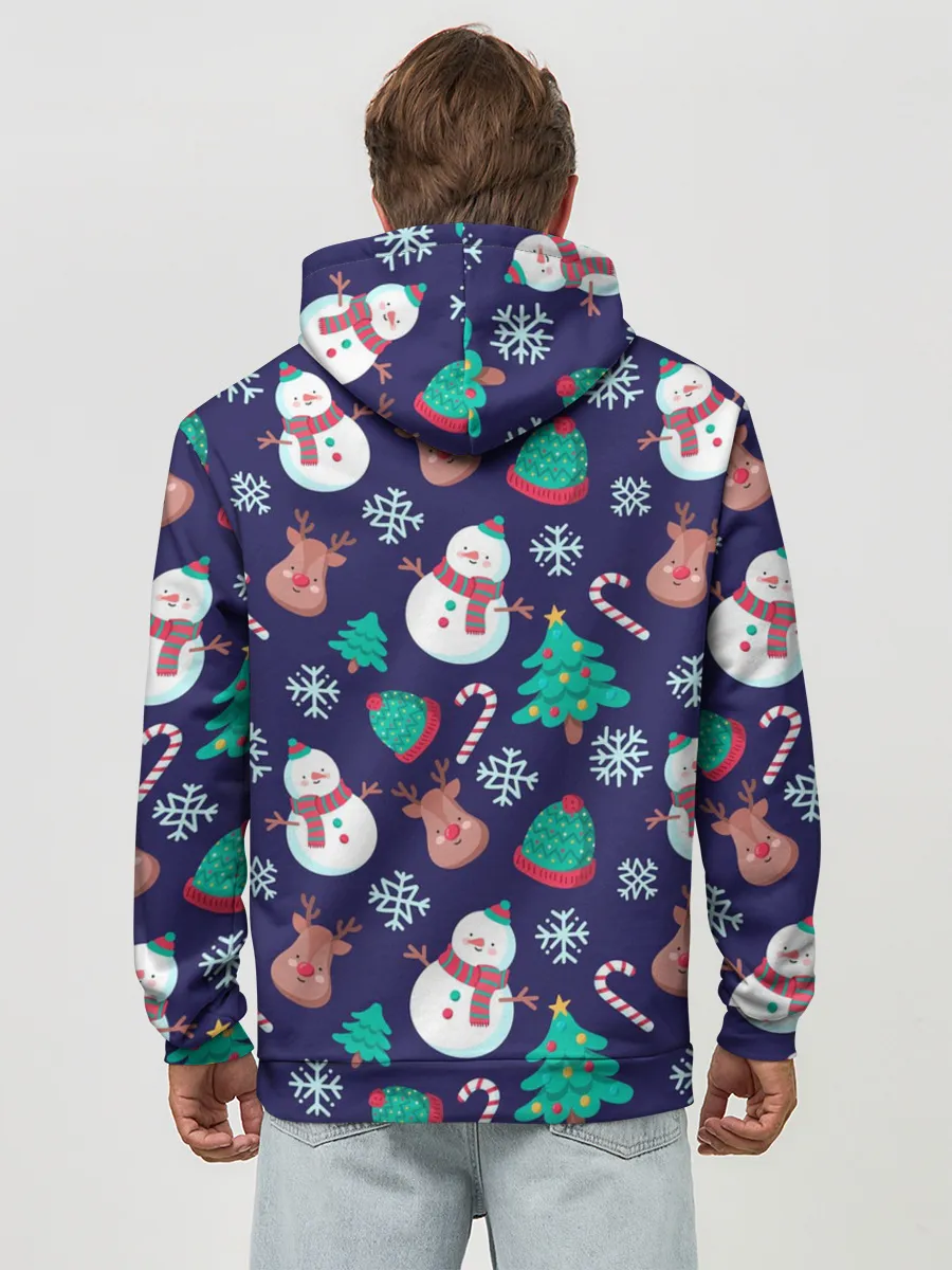 Худи мужской база хлопок / Рождественский Паттерн!