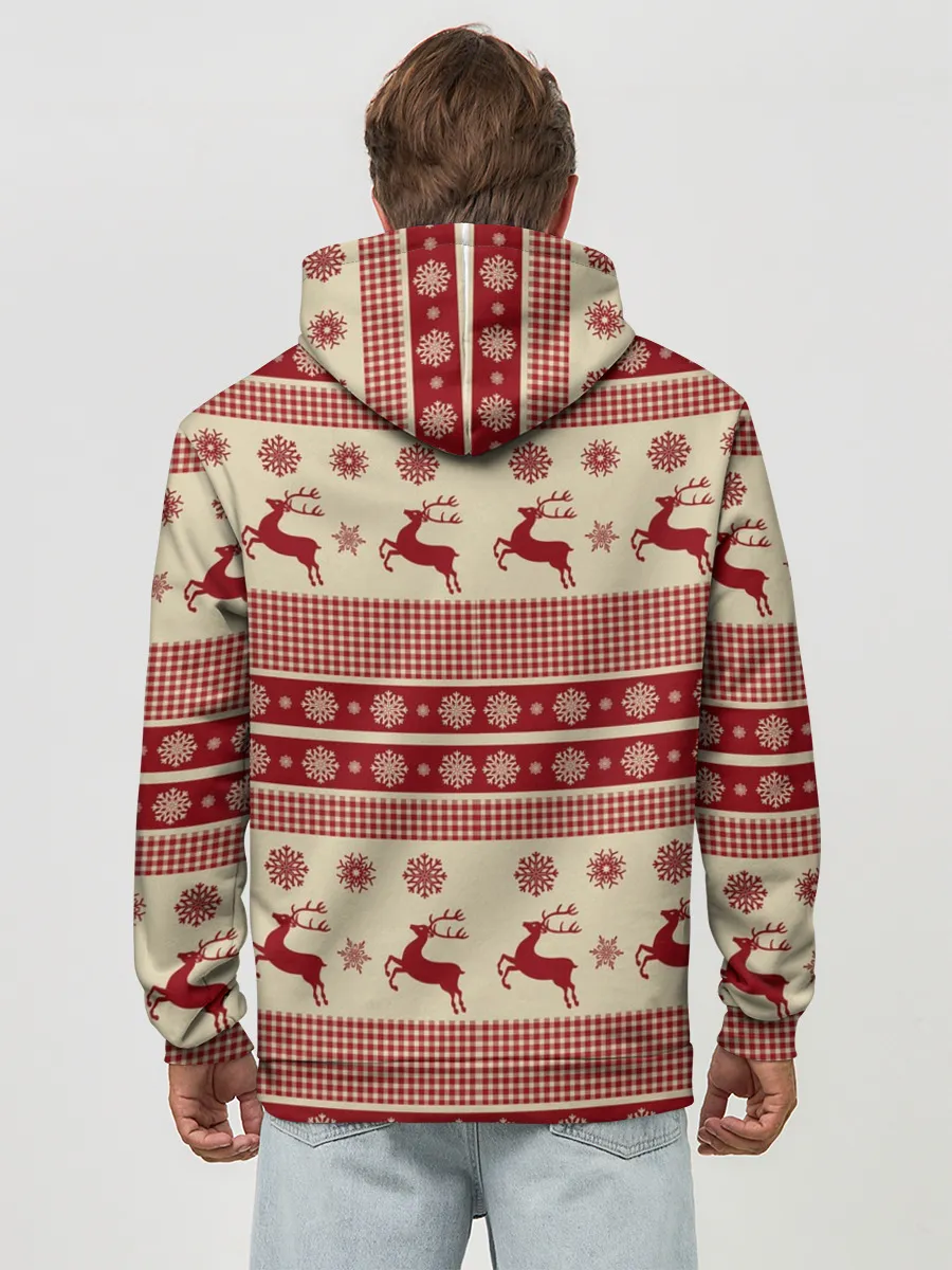 Худи мужской база хлопок / Новогодние Олени!