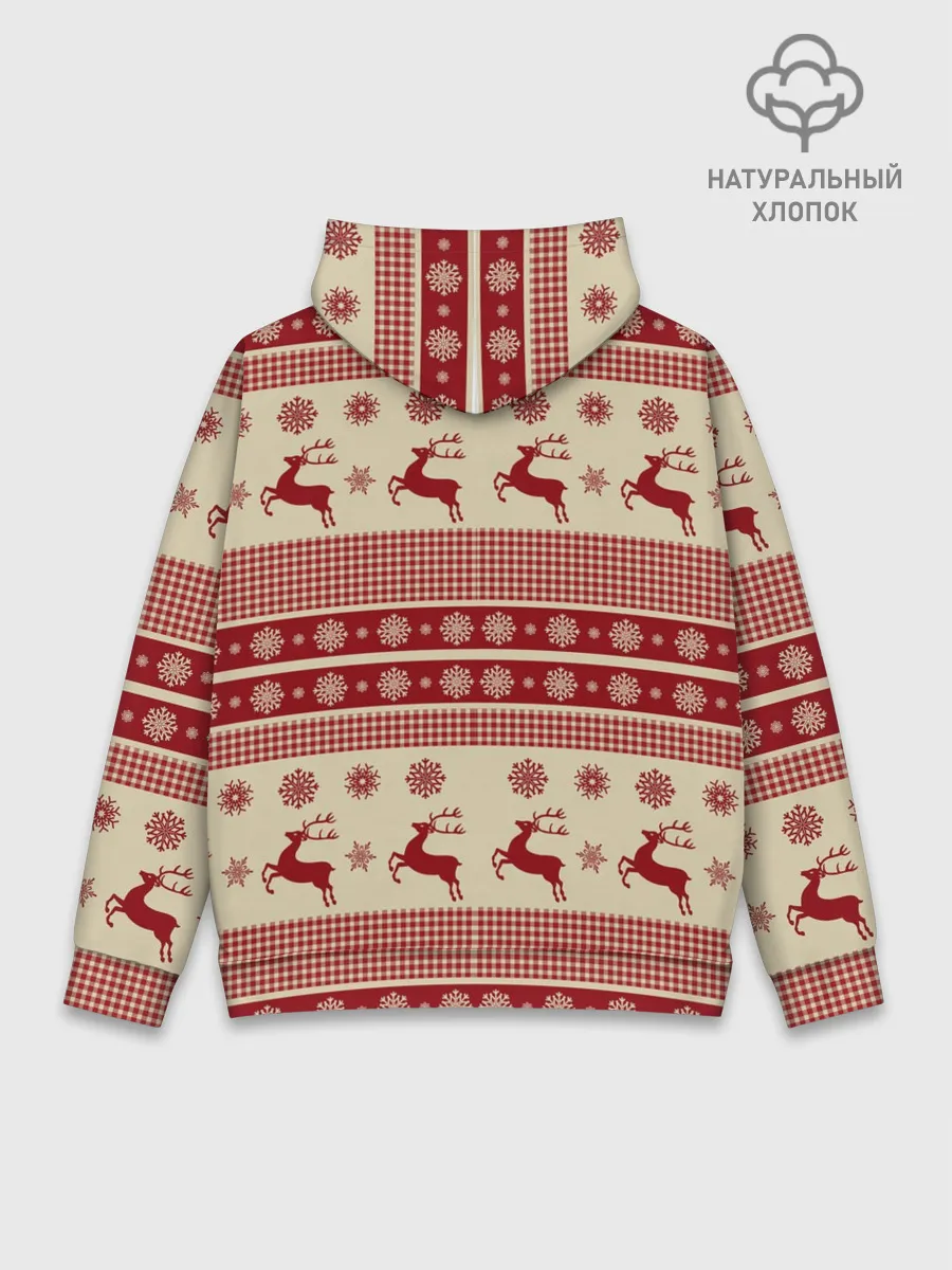 Худи мужской база хлопок / Новогодние Олени!