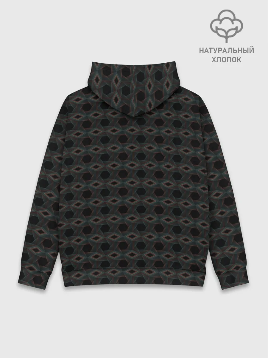 Худи мужской база хлопок / Абстракция из многоугольников и линий
