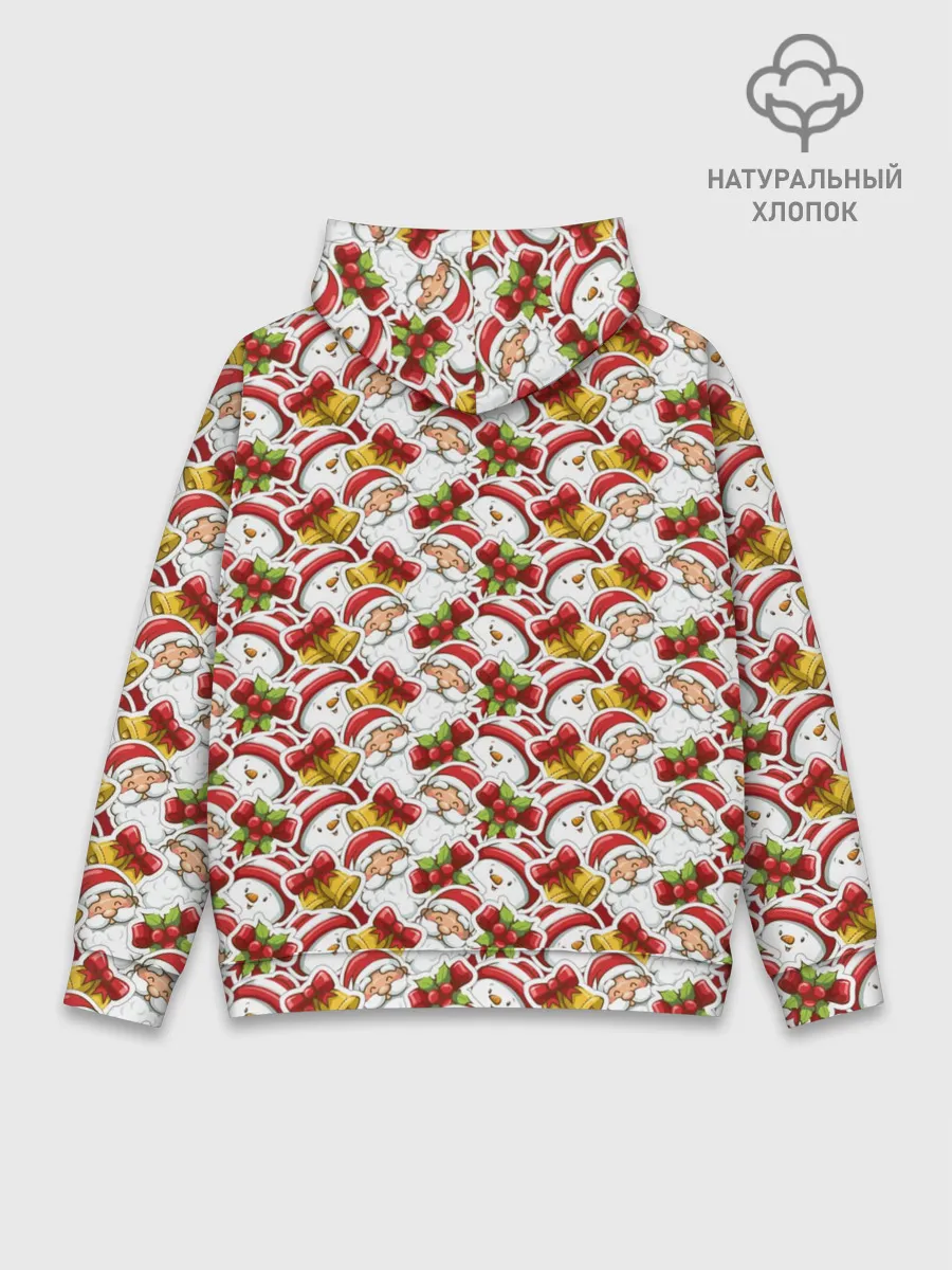 Худи мужской база хлопок / Дед Мороз и Снеговик