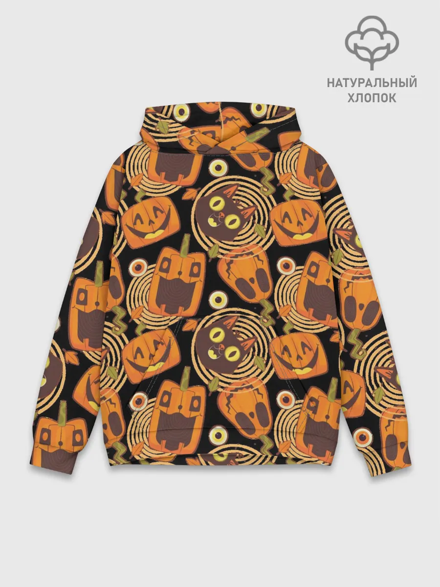 Худи мужской база хлопок / Patern Halloween 10