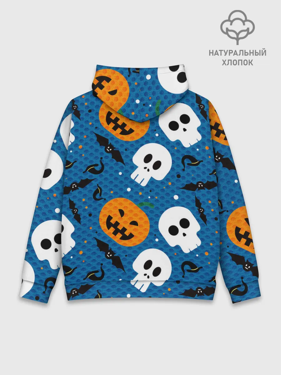 Худи мужской база хлопок / ЧЕРЕПА И ТЫКВЫ | HALLOWEEN